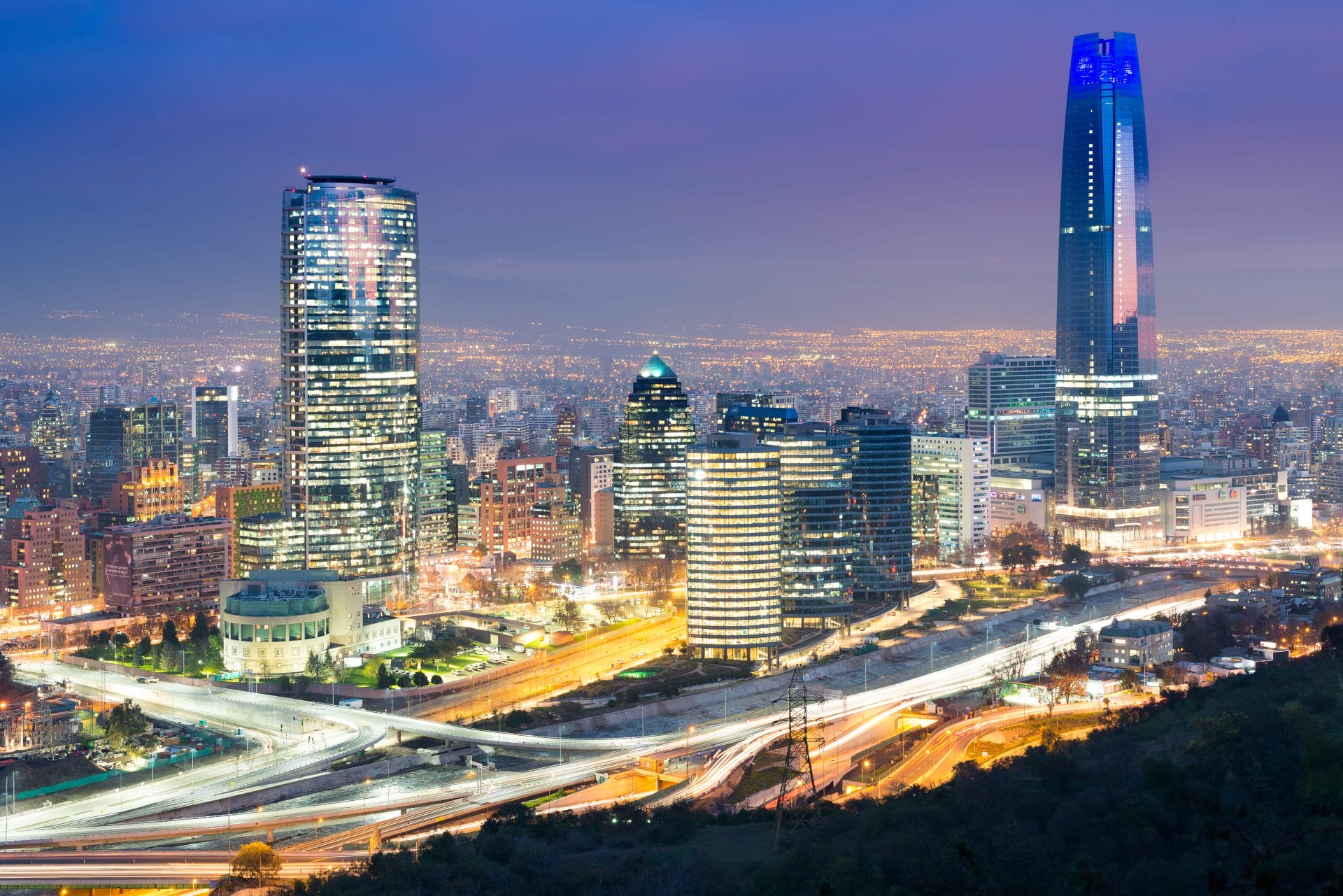 Foto do centro da cidade do Chile