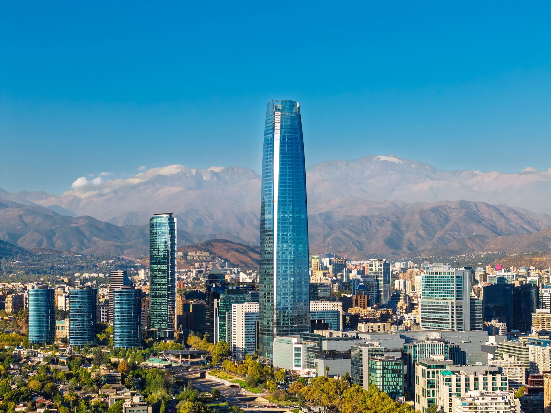 Foto do centro da cidade do Chile